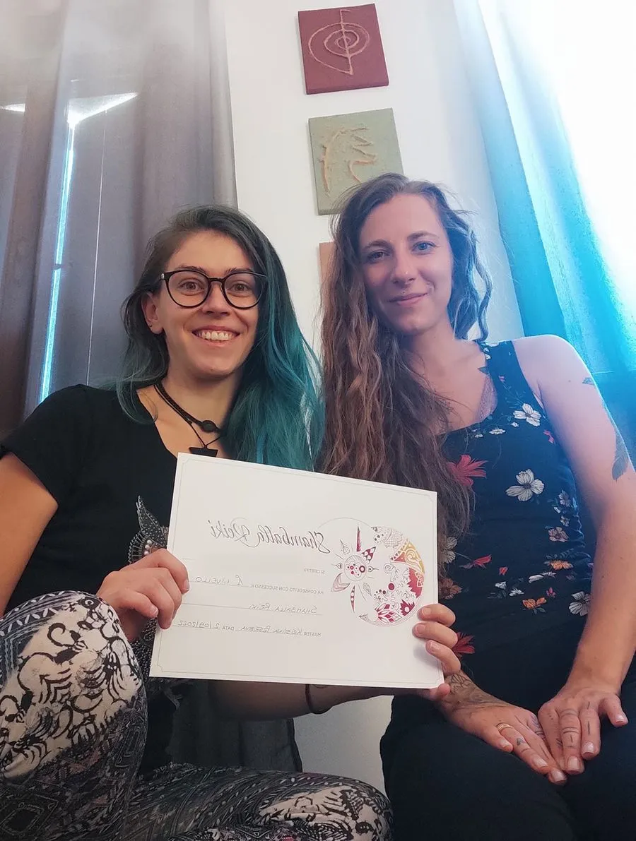 Kristina con un'allieva al termine del corso